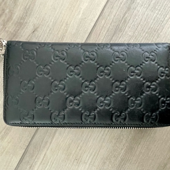 Gucci GG Twins Guccissima Zip Around Continental Wallet Black - Picture 3 of 14